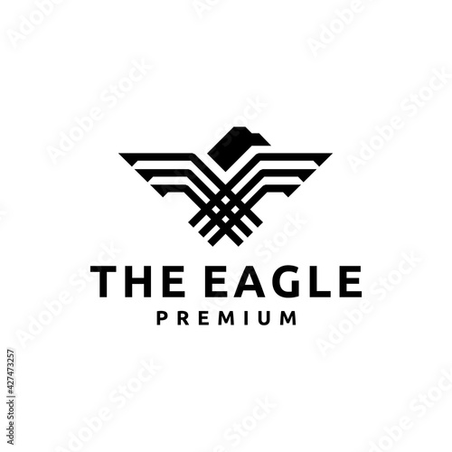 Vector Illustration of Eagle, Falcon and Wing Icon Logo Inspiration
