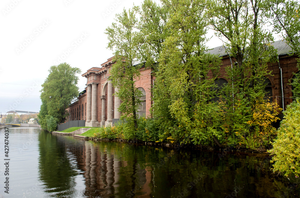 View of  the popular recreation area New Holland  in Saint-Petersburg Russia