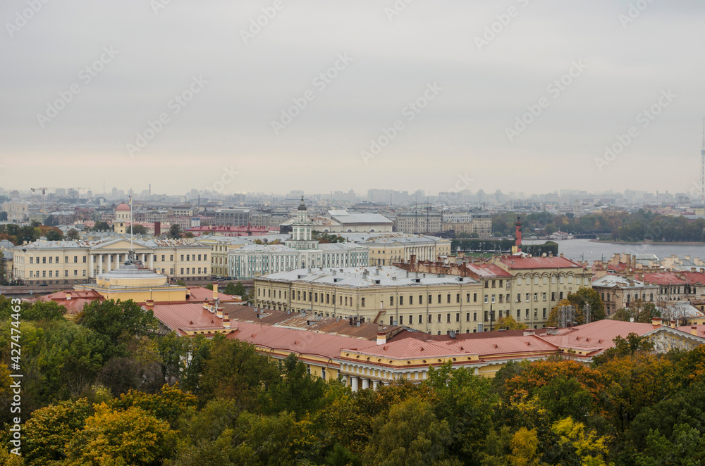 View of St. Petersburg from the colonnade of St. Isaac's Cathedral Russia View of St. Petersburg from the colonnade of St. Isaac's Cathedral Russia