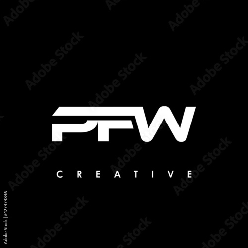 PFW Letter Initial Logo Design Template Vector Illustration