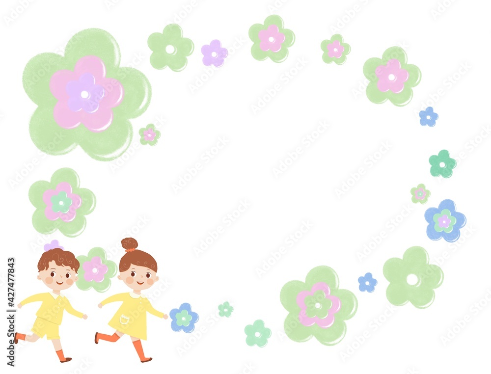 Fototapeta premium Happy Children's Day Children's Wallpaper 어린이날 일러스트레이션 illustration
