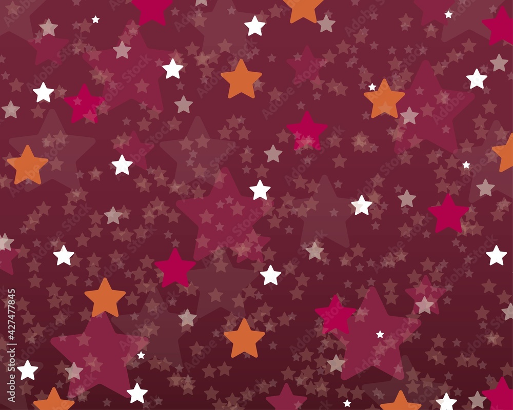 Red and bokeh stars background Red and bokeh stars background