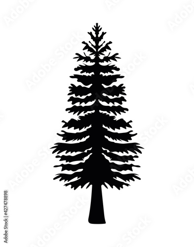 tree silhouette isolated