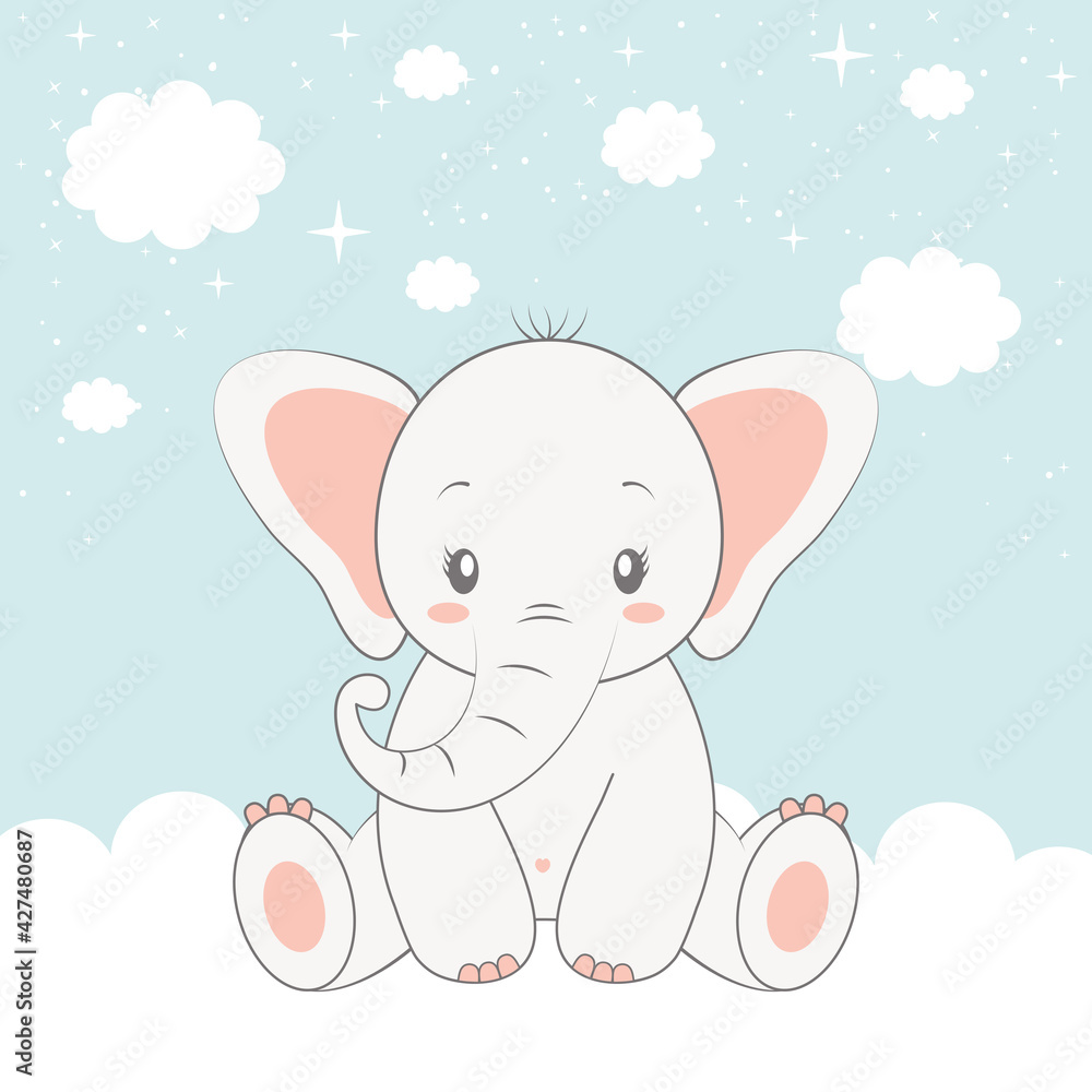 Obraz premium elephant over sky