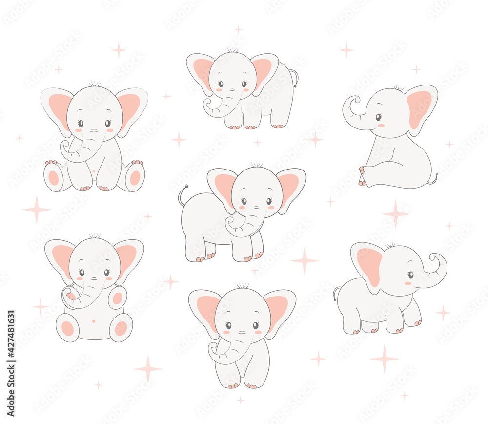 baby elephants icons