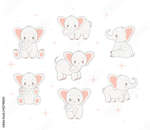 baby elephants icons