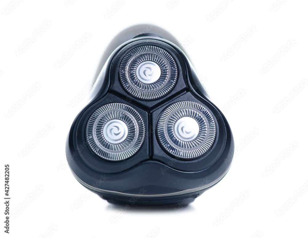 Men electric shaver on white background isolation Men electric shaver on white background isolation