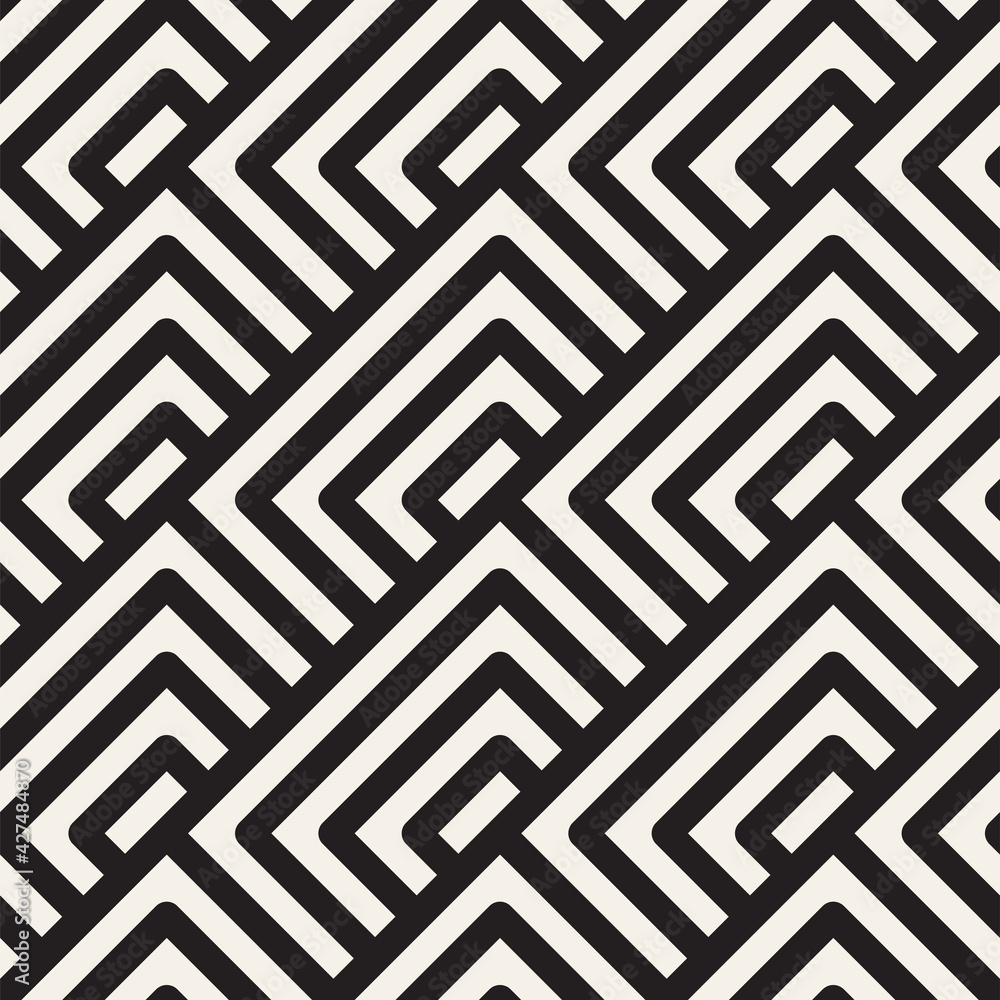 Vector seamless lines mosaic pattern. Modern stylish abstract texture. Repeating geometric tiles Vector seamless lines mosaic pattern. Modern stylish abstract texture. Repeating geometric tiles