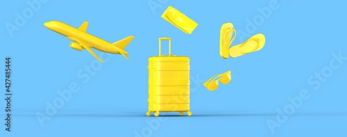 travel  concept - suitcase ...