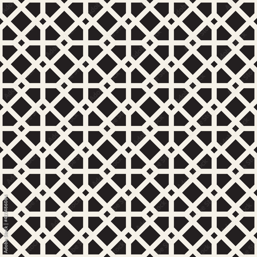 Vector seamless pattern. Modern stylish abstract texture. Repeating geometric tiles