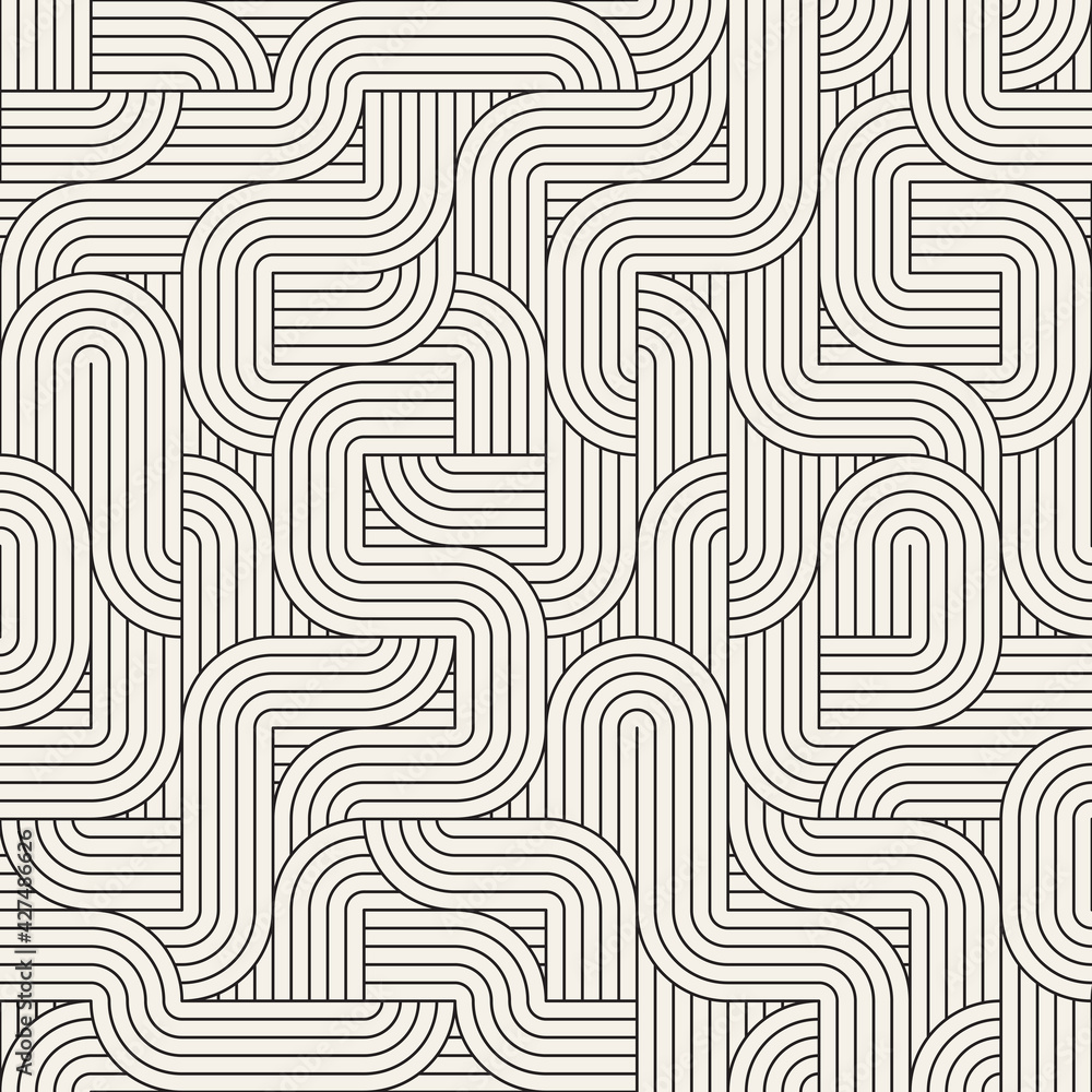 Obraz premium Vector seamless pattern. Modern stylish abstract texture. Repeating geometric tiles