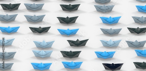 direction paper boat ship b...