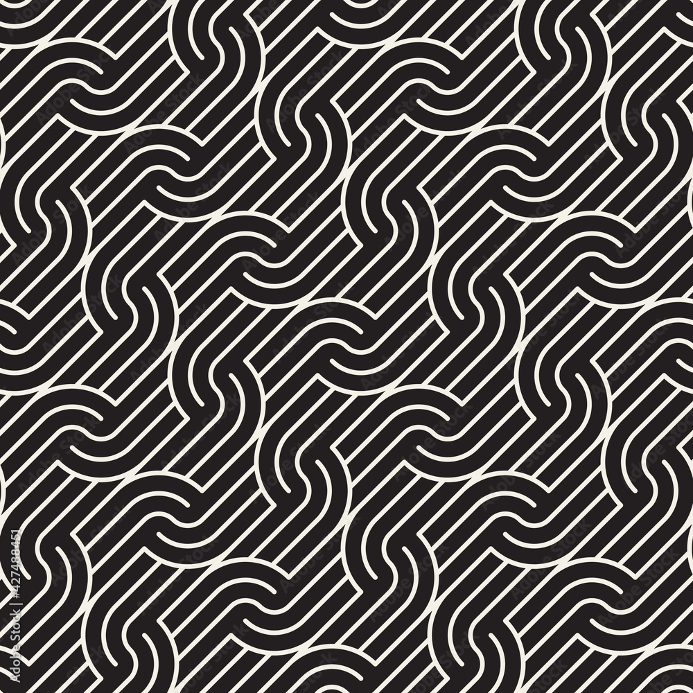 Vector seamless pattern. Modern stylish abstract texture. Repeating geometric tiles