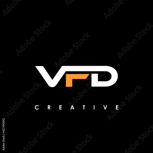 VFD Letter Initial Logo Design Template Vector Illustration photo