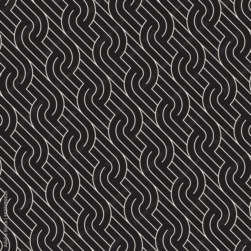 Vector seamless pattern. Modern stylish abstract texture. Repeating geometric tiles