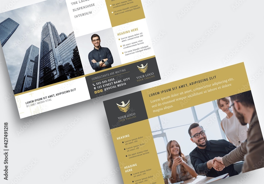 Business Poster Flyer Banner for Investment Consultants with Elegant