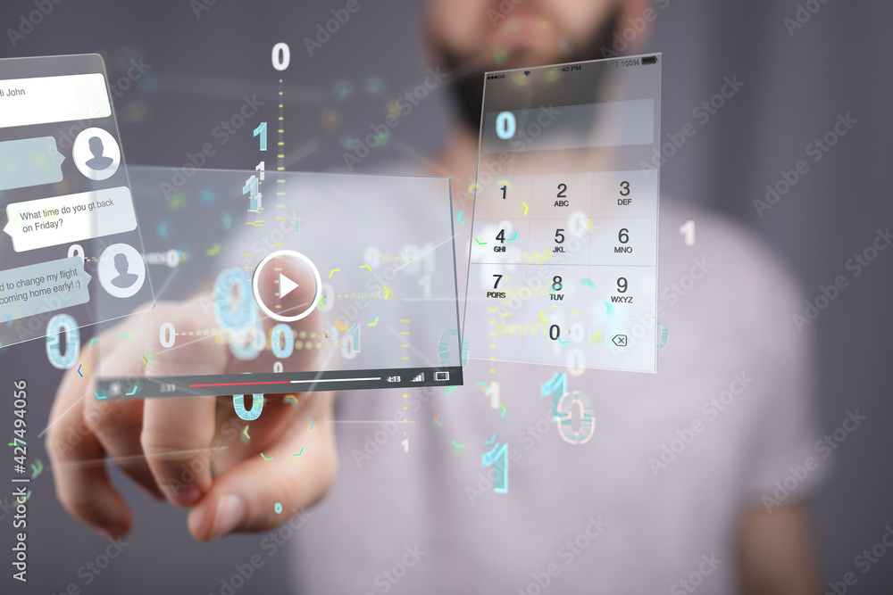 media develop interface web application in hand media develop interface web application in hand