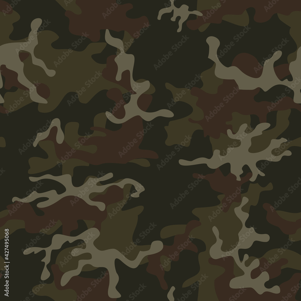 Fototapeta premium vector camouflage, seamless pattern for printing. Military texture. Ornament