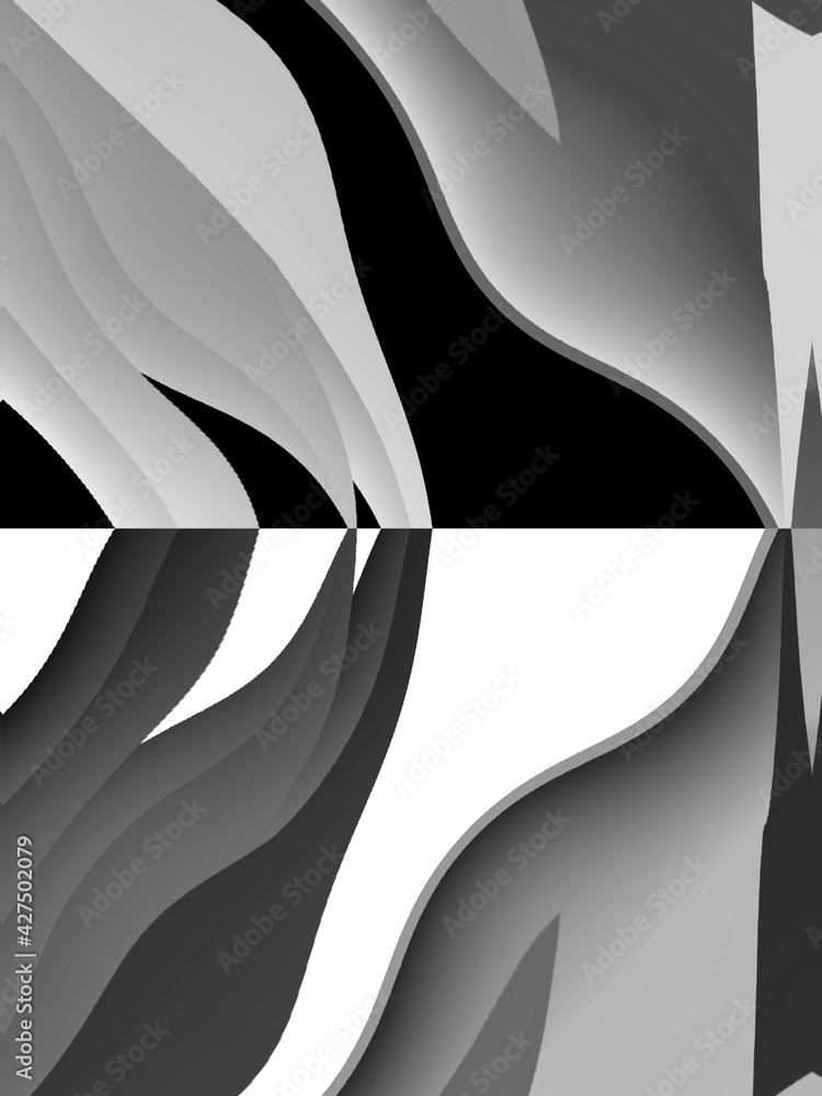 geometric shapes patterns and designs in black and white and shades of ...
