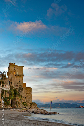 The small beach of Cetara, a seaside village in the province of Salerno, Italy.