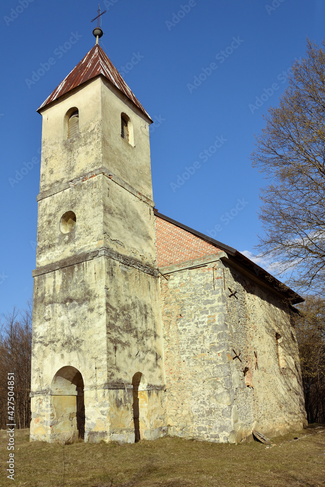 ABANDONED SERBIAN ORTHODOX CHURCH IN POLOJ IN CROATIA