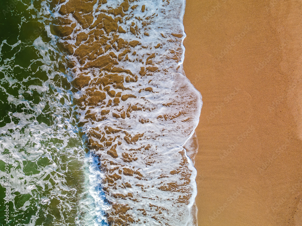 Aerial images with drone of Malgrat de Mar beach in Maresme Barcelona European tourism Spectacular cinematic plane aerial view turquoise water Aerial images with drone of Malgrat de Mar beach in Maresme Barcelona European tourism Spectacular cinematic plane aerial view turquoise water