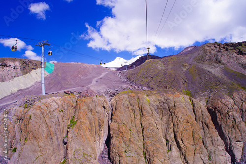 Cable car to Mount Elbrus in the Baksan Gorge