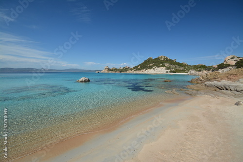 Parco Nazionale Arcipelago di La Maddalena. Paesaggio marino, isola Spargi, Cala Corsara