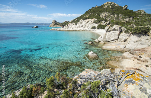 Parco Nazionale Arcipelago di La Maddalena. Paesaggio marino, isola Spargi, Cala Corsara