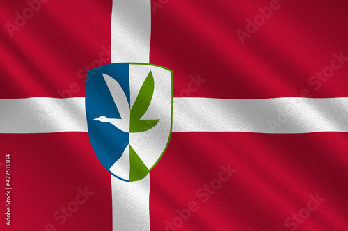 Flag of Vordingborg is a municipality in Zealand Region of Denmark photo
