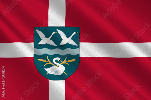 Flag of Vallensbek is a municipality in Denmark photo