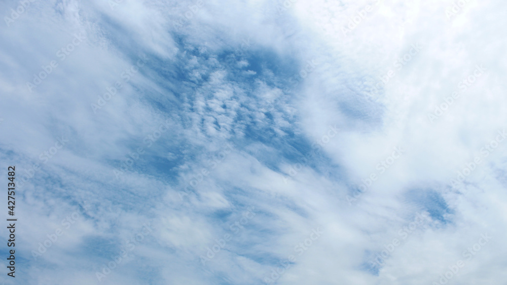 Blue sky with clouds, Blue sky background