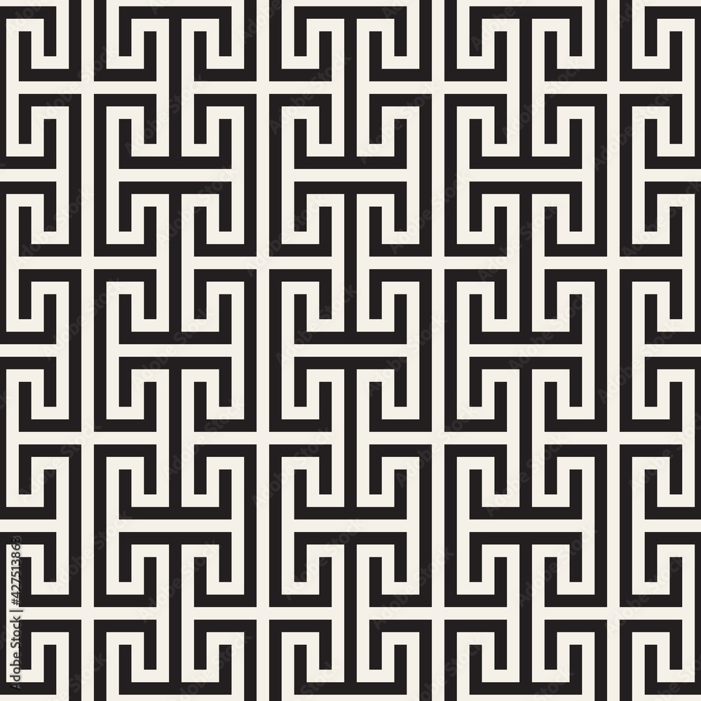 Vector seamless geometric pattern. Simple abstract lines lattice. Repeating elements stylish background Vector seamless geometric pattern. Simple abstract lines lattice. Repeating elements stylish background