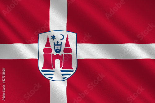 Flag of Nyborg in Southern Denmark Region photo
