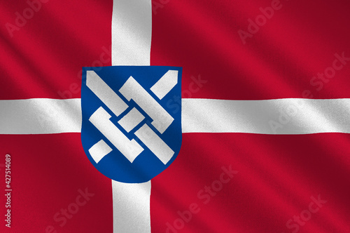 Flag of Greve is a municipality in Zealand Region of Denmark photo