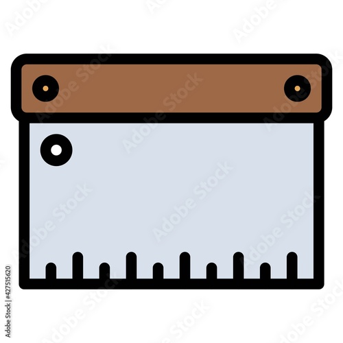 Dough scraper icon, Bakery and baking related vector