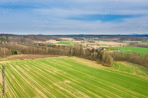 Przedgórze Sudeckie. Widok z drona.