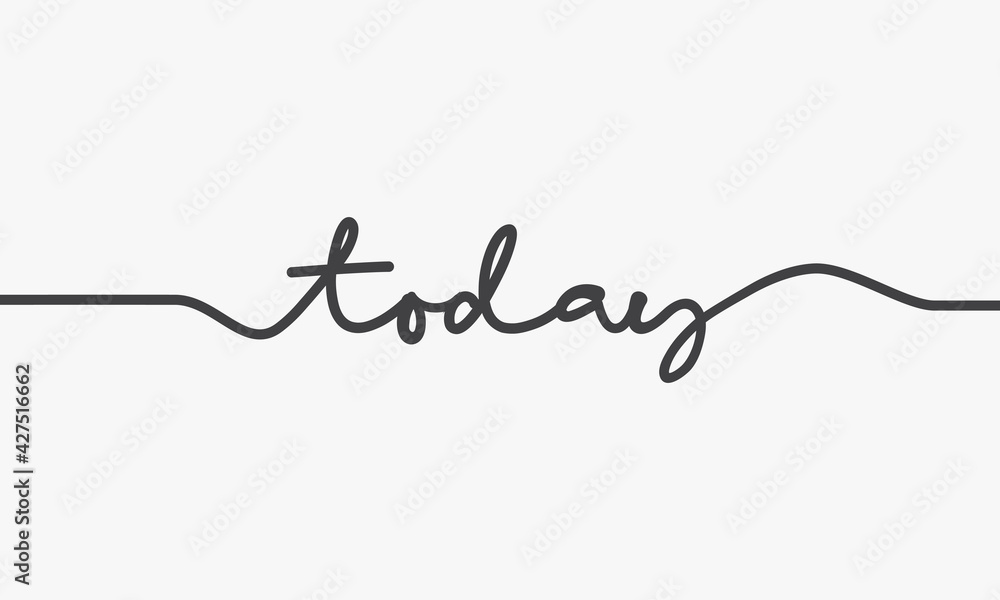 today handwritten word design vector. today handwritten word design vector.
