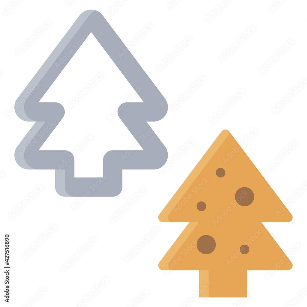 Cookie mold icon, Bakery and baking related vector