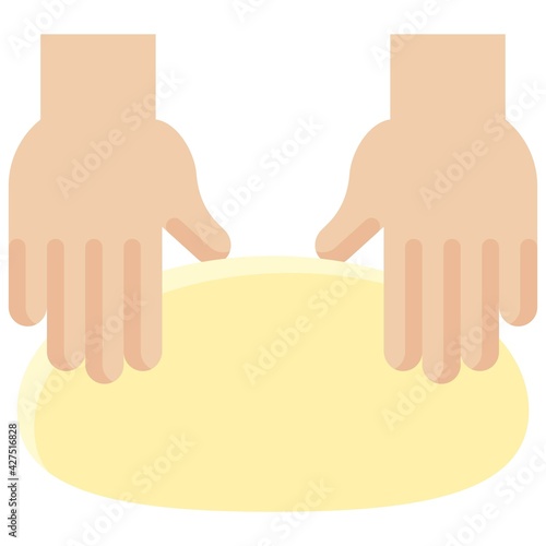 Kneading icon, Bakery and baking related vector