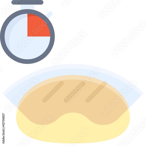 Dough fermentation icon, Bakery and baking related vector