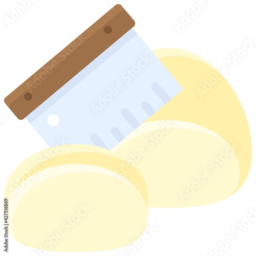 Manipulating dough icon, Bakery and baking related vector
