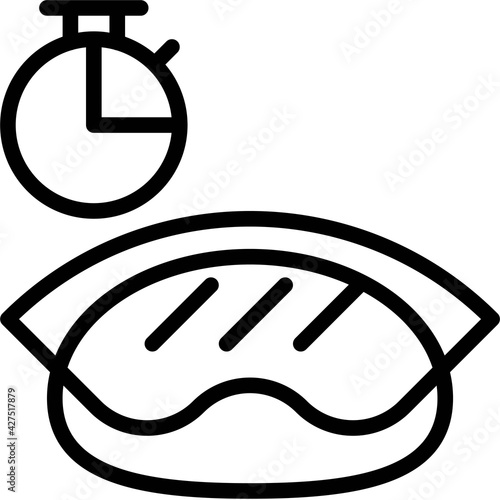Dough fermentation icon, Bakery and baking related vector