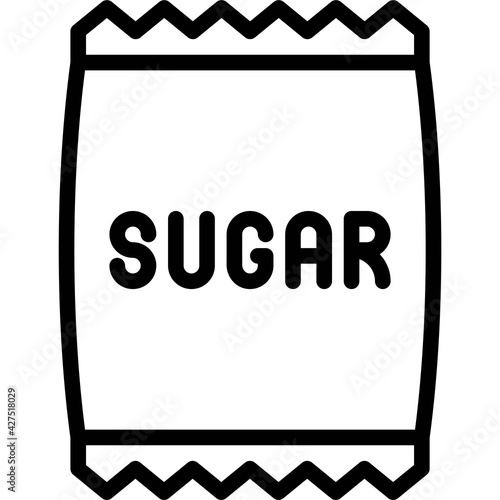 Sugar bag icon, Bakery and baking related vector