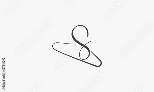 hanger letter S logo design concept.