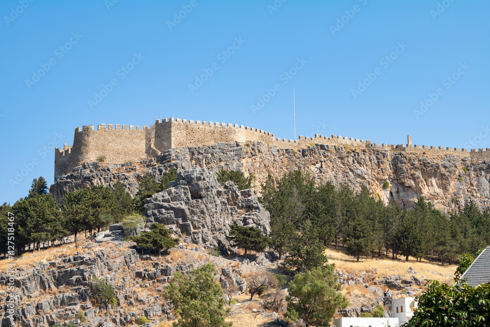 Acropolis of Lindos in Rhodes, Greece