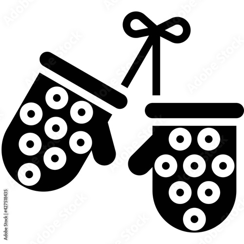 Oven glove icon, Bakery and baking related vector