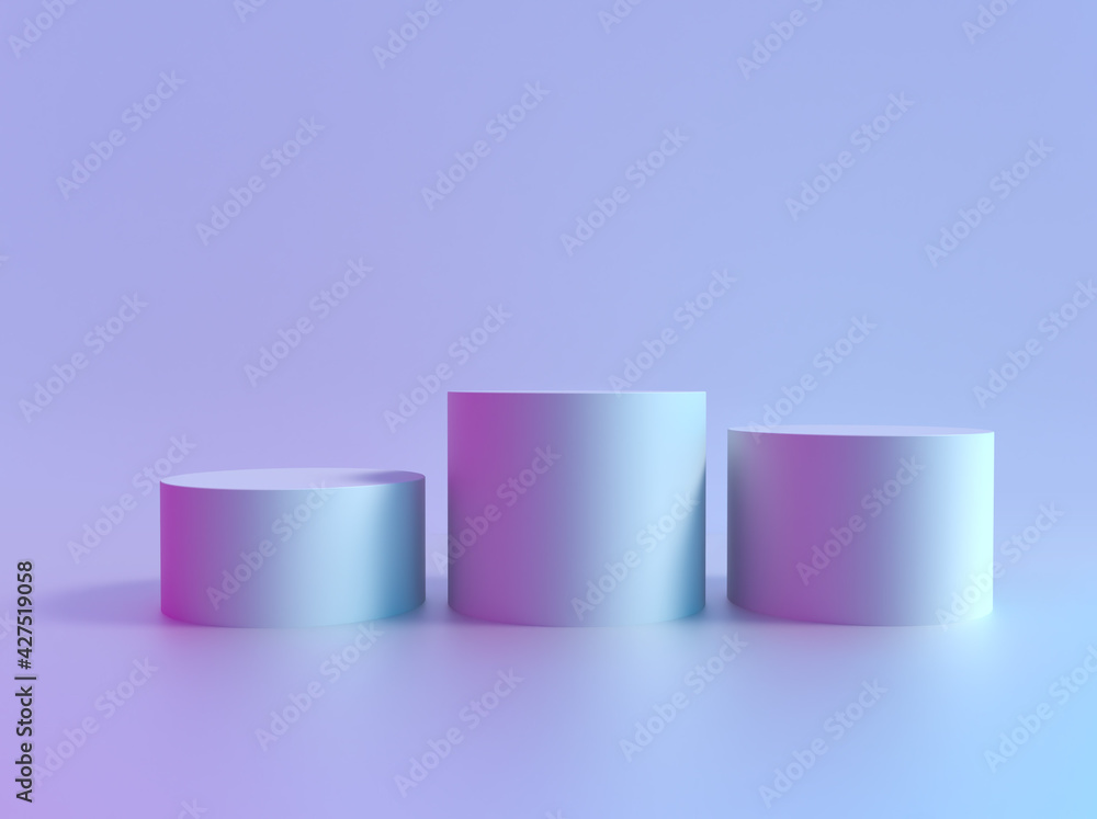 Podium pedestal background, cosmetic products showcase display. 3d round podium pedestal or stand for premium showcase Podium pedestal background, cosmetic products showcase display. 3d round podium pedestal or stand for premium showcase
