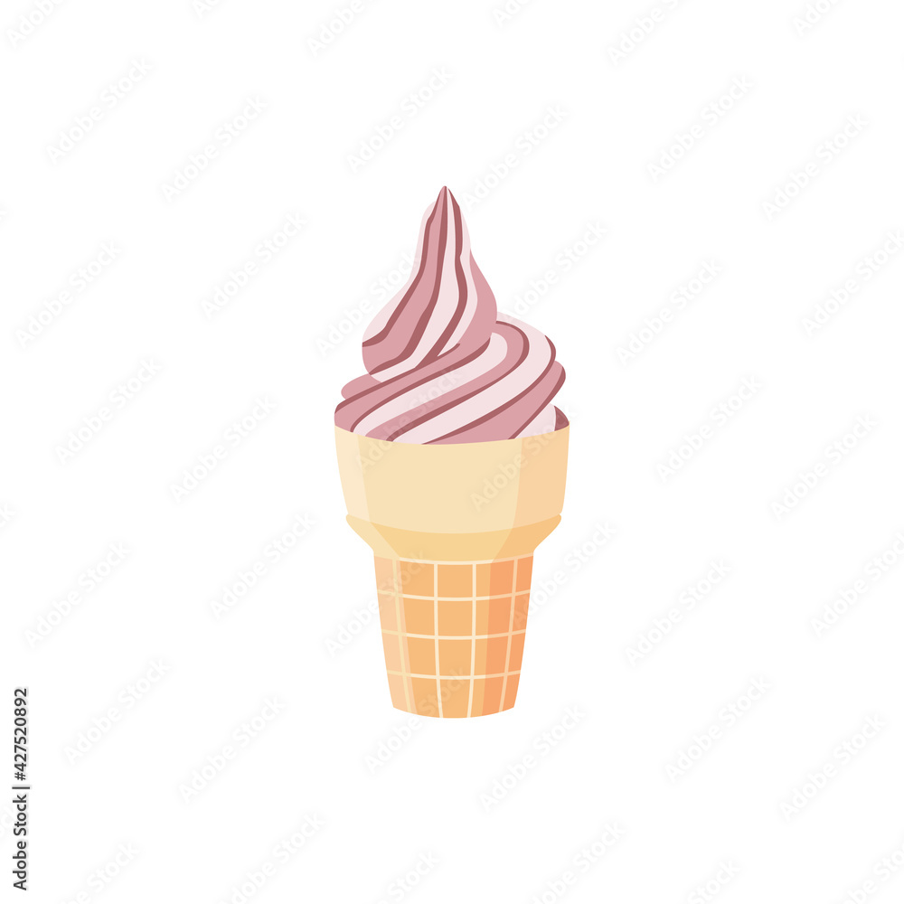 Soft ice cream, sweet whipped dessert, cold food in hot summer season. Soft ice cream, sweet whipped dessert, cold food in hot summer season.