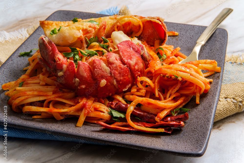 Italian Lobster Fra Diavolo Stock Photo Adobe Stock